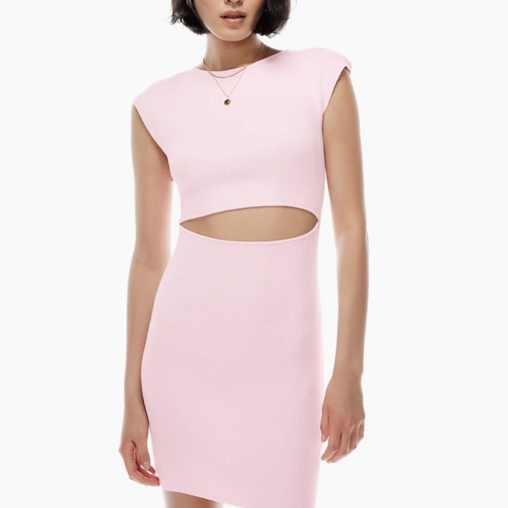 Aritzia Elegant Pink Cut-Out Dress
